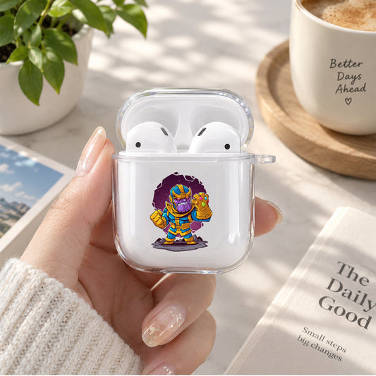 Thanos Mini Cartoon Protective Clear Case Cover For Apple Airpods | Soft Silicone AirPods 1 / 2 Case | Protective Cover