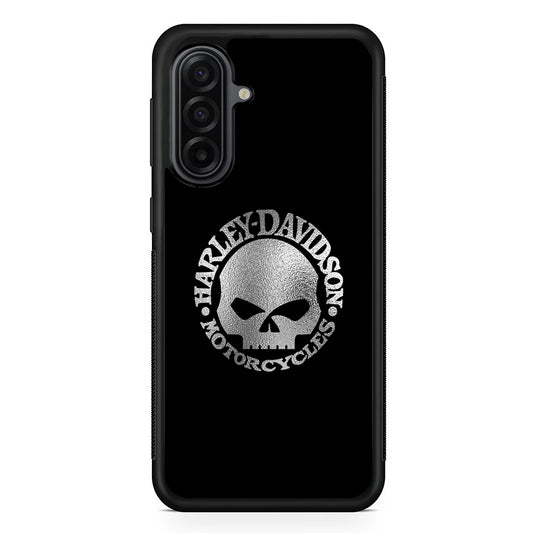 Harley Davidson Skull Silver Samsung Galaxy A17 Case | Durable Rubber Samsung Galaxy A17 Phone Case