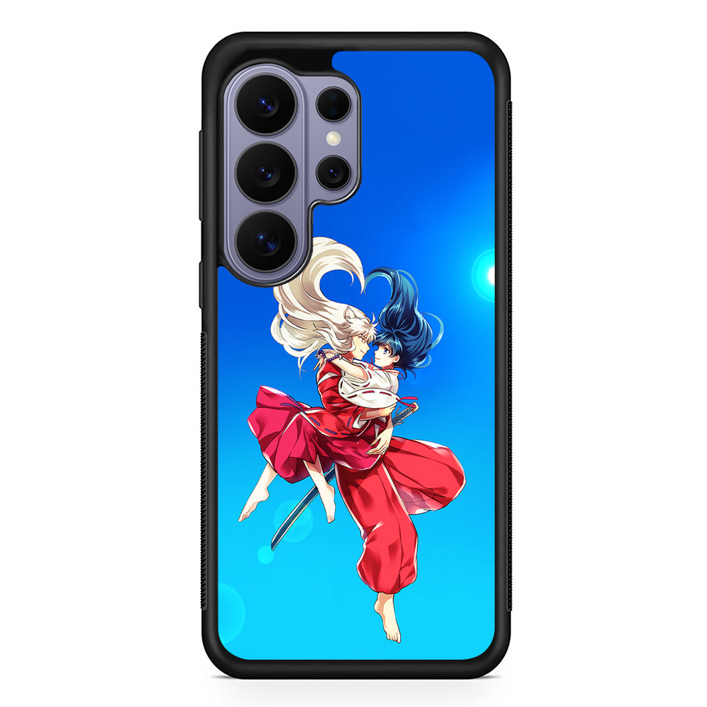 Inuyasha and Kagome Romantic Samsung Galaxy S26 Ultra Case | Protective Rubber Cover