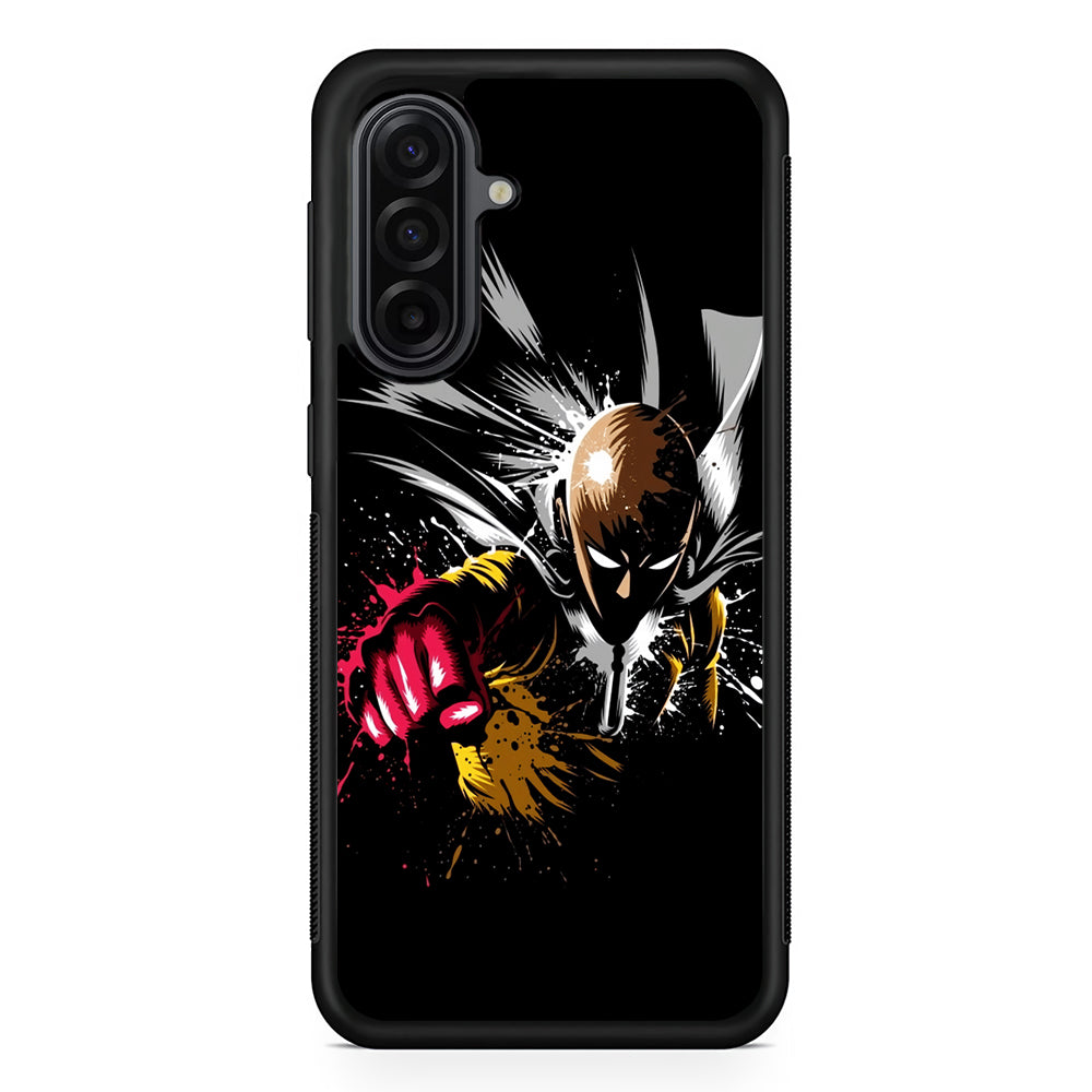 One Punch Man Saitama Painting Samsung Galaxy A17 Case | Durable Rubber Samsung Galaxy A17 Phone Case