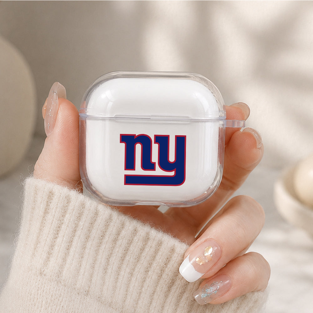NFL New York Giants Logo Protective Apple Airpods 4 Clear Case - Durable Clear Protection