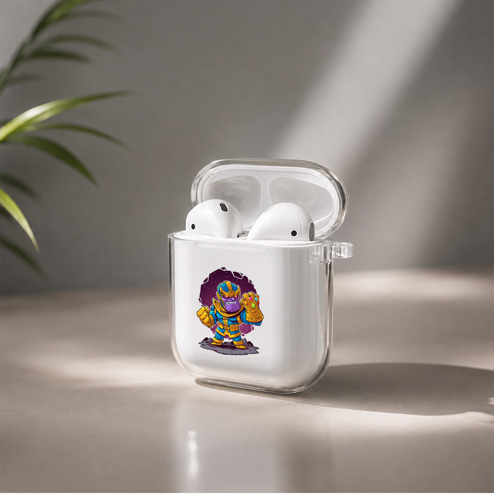 Thanos Mini Cartoon Protective Clear Case Cover For Apple Airpods | Soft Silicone AirPods 1 / 2 Case | Protective Cover