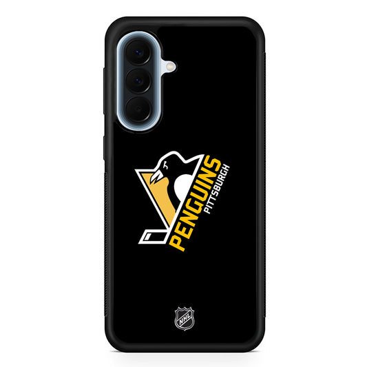 NHL Pittsburgh Penguins Black Samsung Galaxy A57 Case | Slim Samsung Galaxy A57 Protective Case