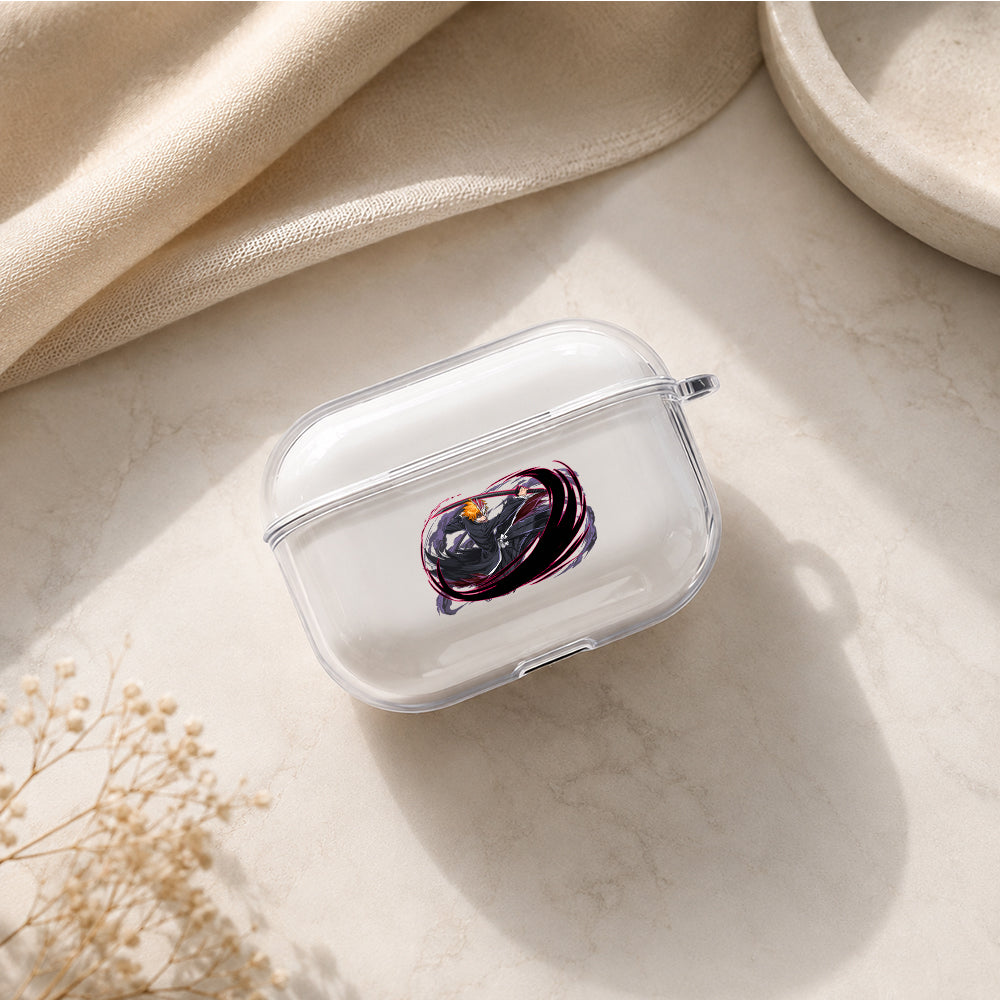 Bleach Ichigo Kurosaki Protective Apple AirPods Pro 3 Clear Case | Shockproof Cover