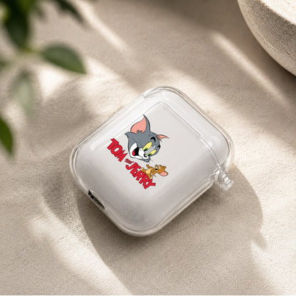 Tom Jerry Cartoon Protective Clear Case Cover For Apple Airpods | Soft Silicone AirPods 1 / 2 Case | Protective Cover