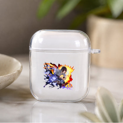 Sasuke The Sun and The Moon Protective Clear Case Cover For Apple Airpods | Soft Silicone AirPods 1 / 2 Case | Protective Cover