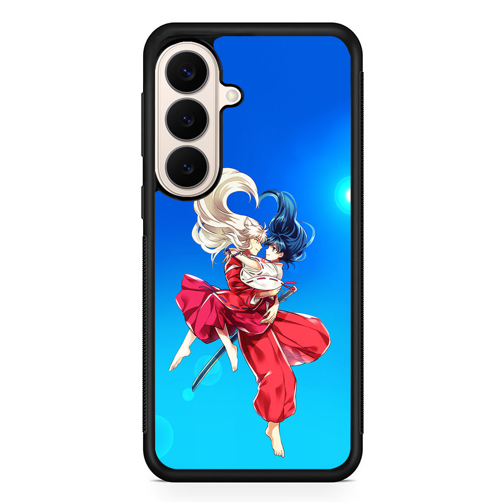 Inuyasha and Kagome Romantic Samsung Galaxy S26 Case | Durable Protective Rubber Cover