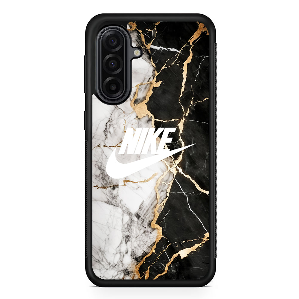 Nike Logo Mix Marble Samsung Galaxy A17 Case | Durable Rubber Samsung Galaxy A17 Phone Case