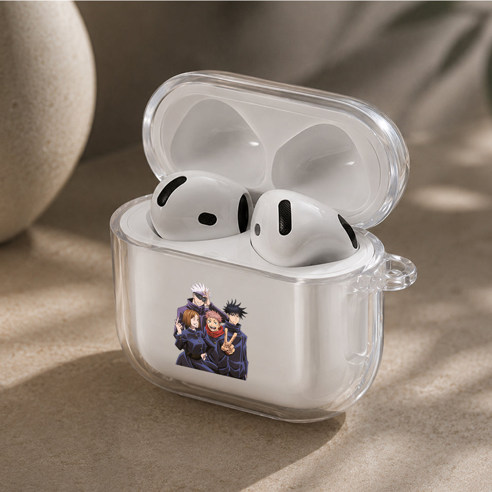 Jujutsu Kaisen Team Protective Apple Airpods 4 Clear Case - Durable Clear Protection