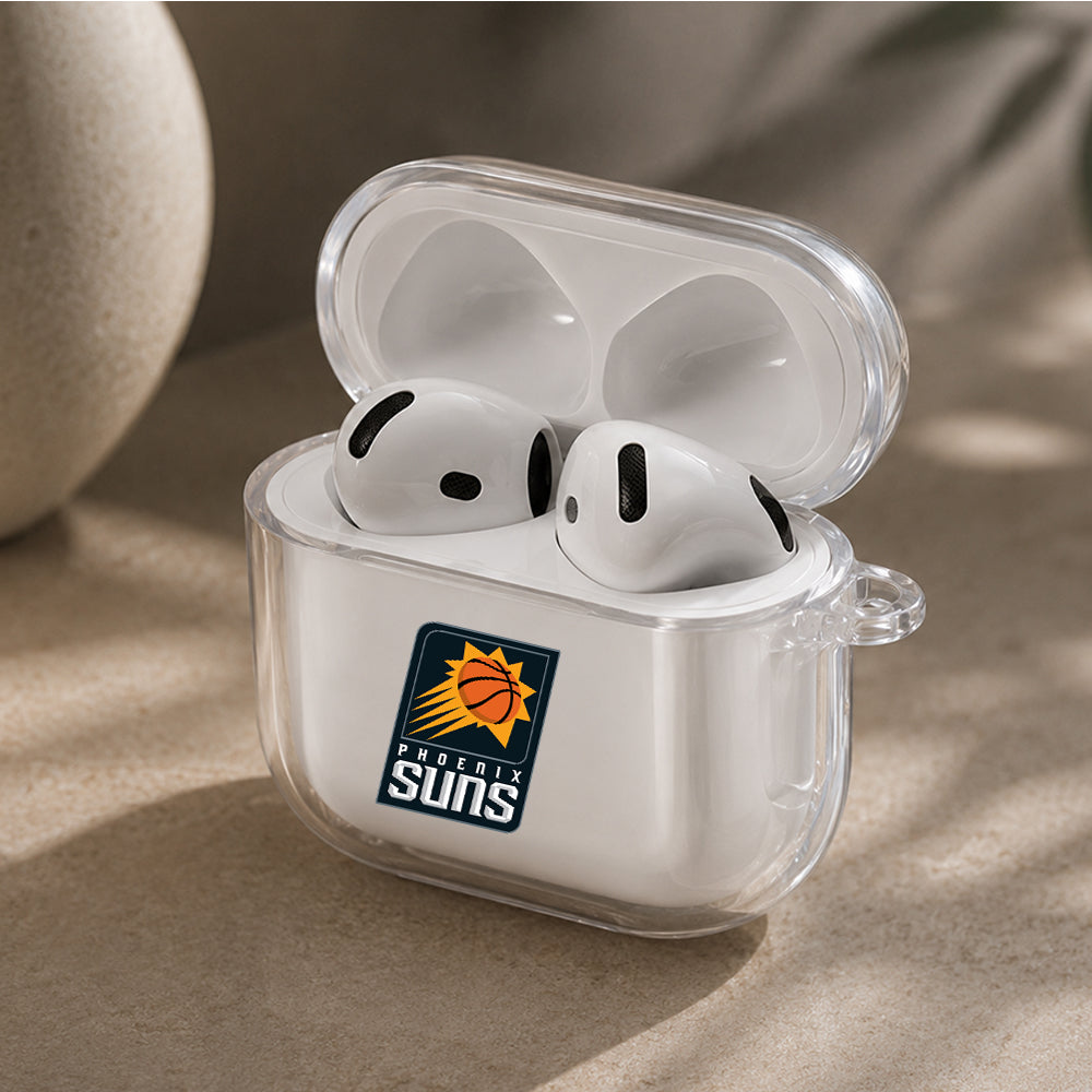 NBA Phoenix Suns Logo Protective Apple Airpods 4 Clear Case - Durable Clear Protection