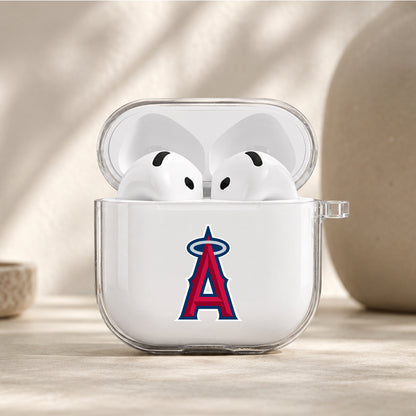 MLB Los Angeles Angels Logo Protective Apple Airpods 4 Clear Case - Durable Clear Protection