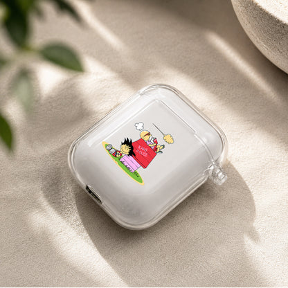 Goku and Roshi on Kame House Protective Clear Case Cover For Apple Airpods | Soft Silicone AirPods 1 / 2 Case | Protective Cover