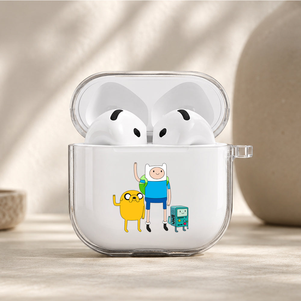 Jake and Friends Adventure Time Protective Apple Airpods 4 Clear Case - Durable Clear Protection