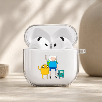 Jake and Friends Adventure Time Protective Apple Airpods 4 Clear Case - Durable Clear Protection