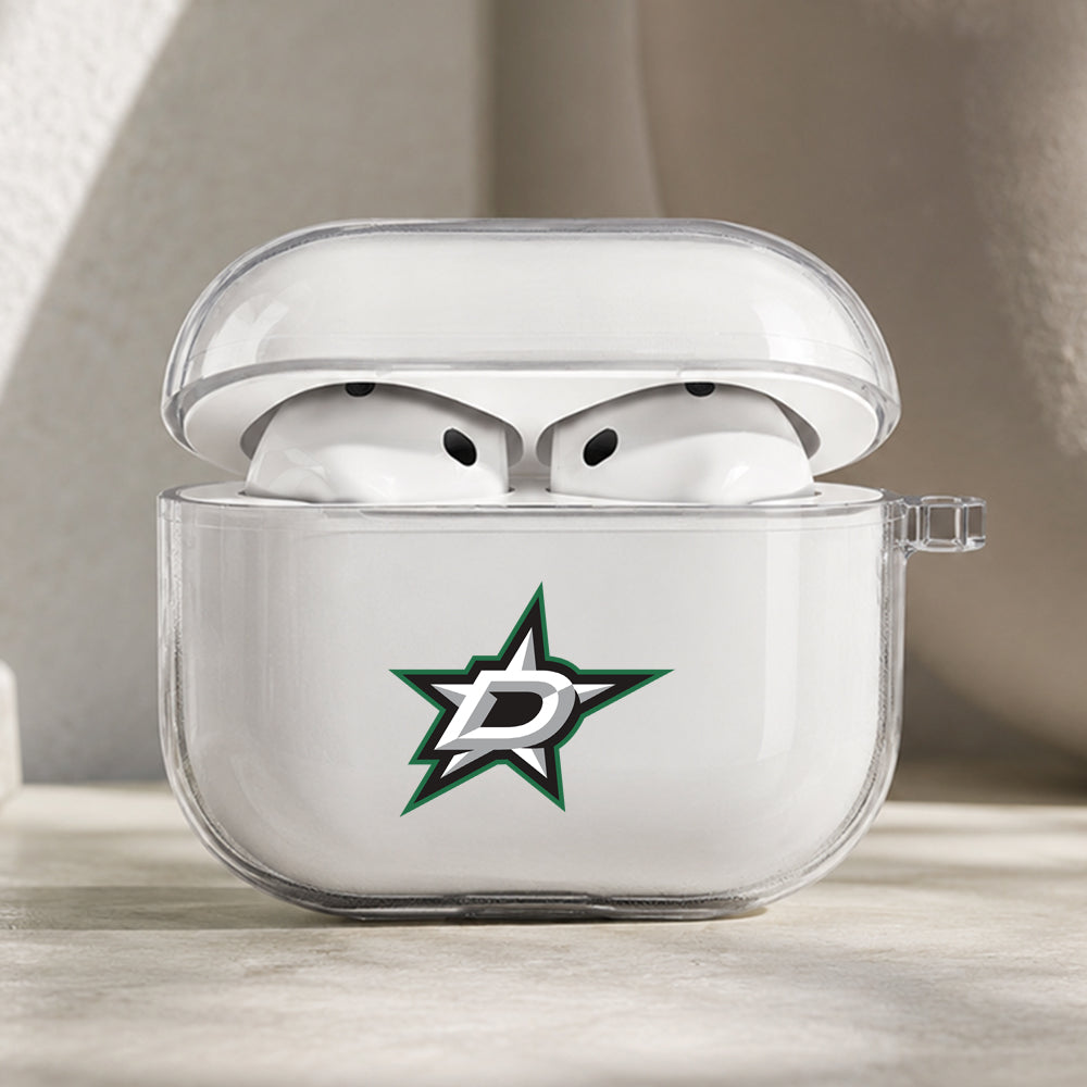 NHL Dallas Stars Symbol Protective Apple AirPods Pro 3 Clear Case | Shockproof Cover
