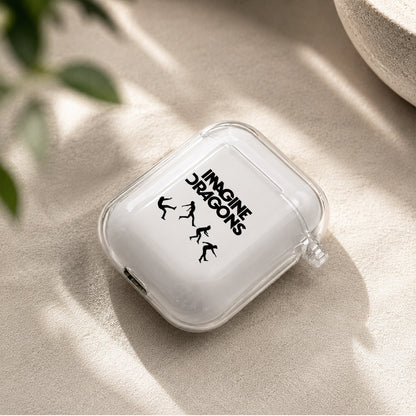 Imagine Dragons Silhouette Figures Protective Clear Case Cover For Apple Airpods | Soft Silicone AirPods 1 / 2 Case | Protective Cover