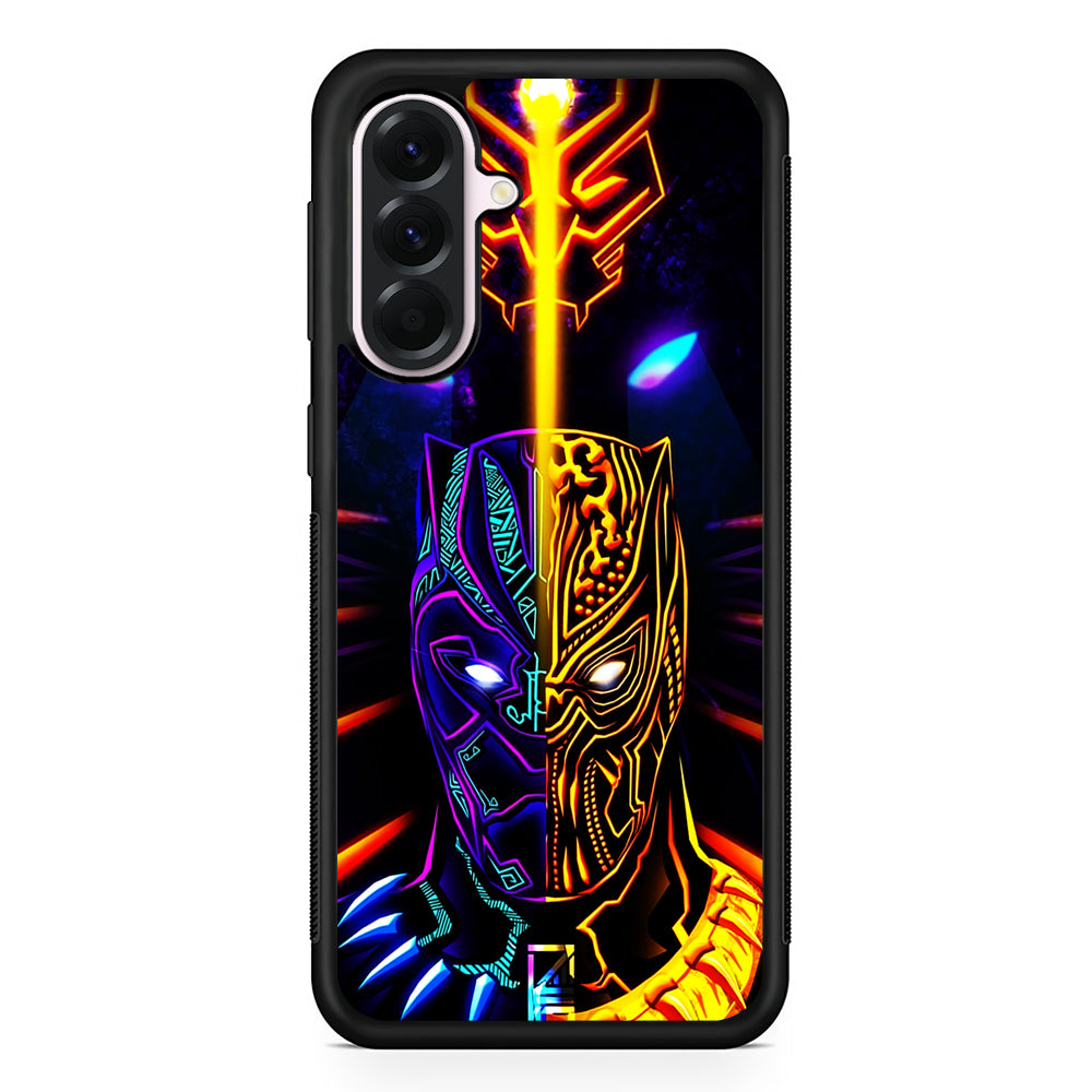 Black Panther And Golden Jaguar Samsung Galaxy A56 Case | Samsung Galaxy A56 Protective Rubber Case