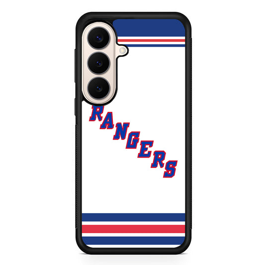 NHL New York Rangers White Samsung Galaxy S26 Case | Durable Protective Rubber Cover