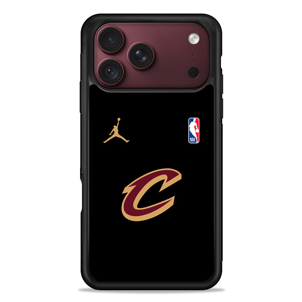 NBA Cleveland Cavaliers Black Jordan iPhone 18 Pro Max Case – Slim Silicone Protective Cover