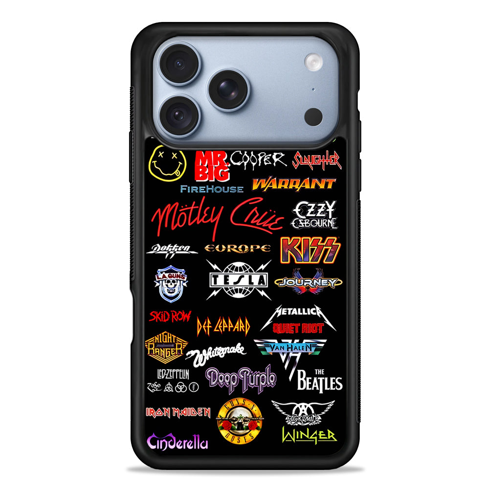 Rock and Metal Band Logo iPhone 18 Pro Case - iPhone 18 Pro Silicone Case
