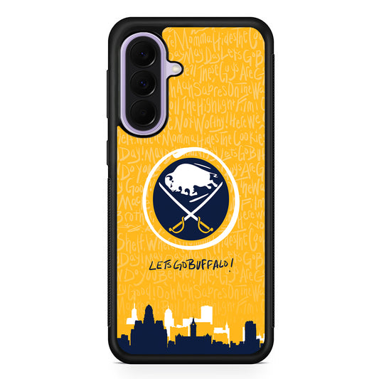 NHL Buffalo Sabres Yellow Samsung Galaxy A37 Case | Samsung Galaxy A37 Rubber Protective Case