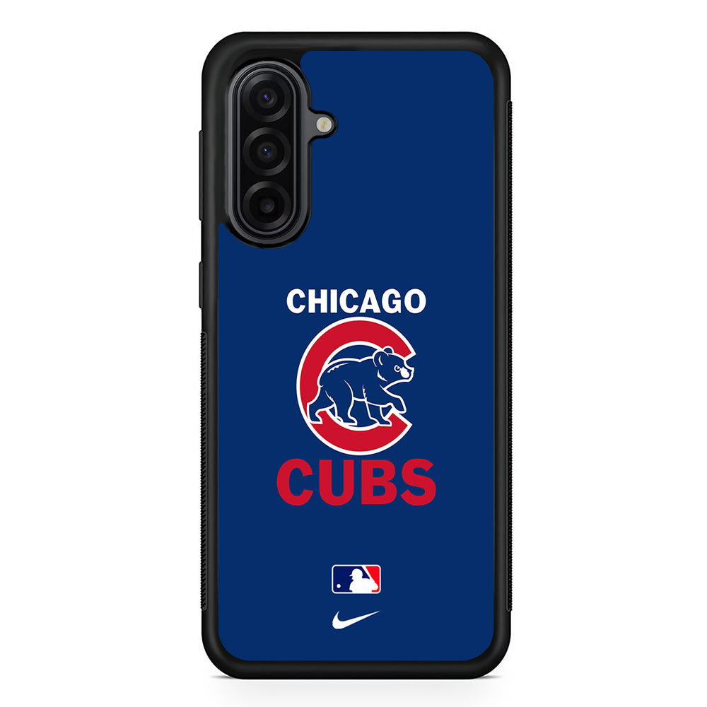 MLB Chicago Cubs Blue Nike Samsung Galaxy A17 Case | Durable Rubber Samsung Galaxy A17 Phone Case