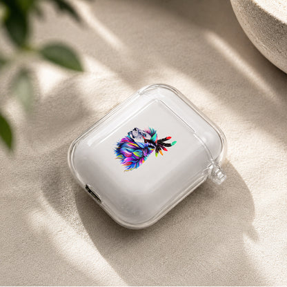Lion Head Art Painting Protective Clear Case Cover For Apple Airpods | Soft Silicone AirPods 1 / 2 Case | Protective Cover