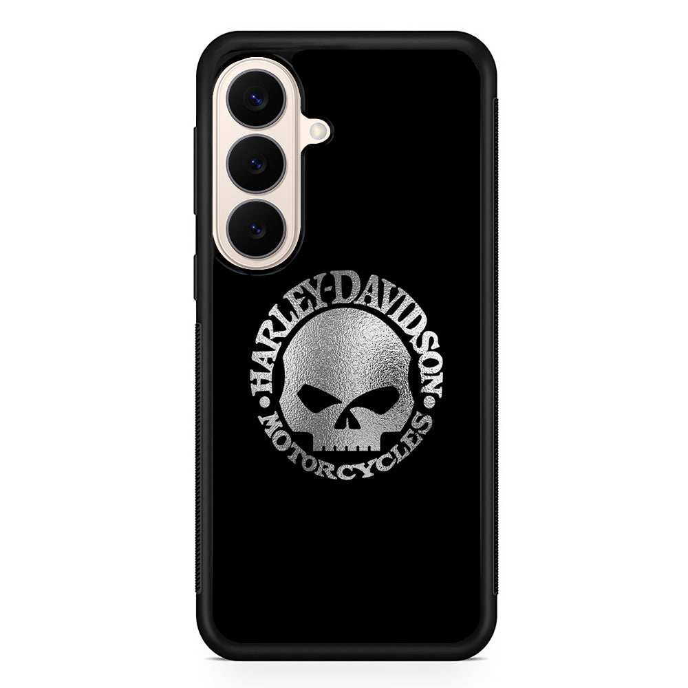 Harley Davidson Skull Silver Samsung Galaxy S26 Case – Slim Protective Phone Cover