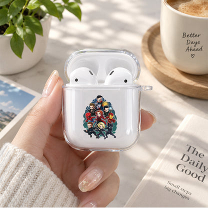 Avengers Team Cartoon Protective Clear Case Cover For Apple Airpods | Soft Silicone AirPods 1 / 2 Case | Protective Cover