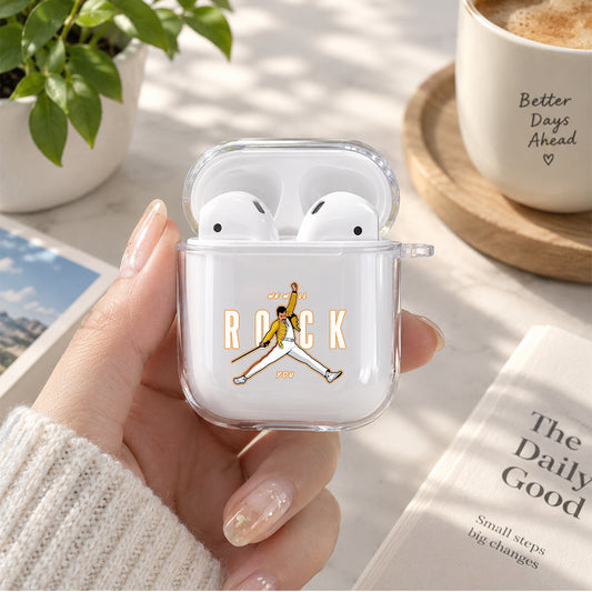 We Will Rock You Protective Clear Case Cover For Apple Airpods | Soft Silicone AirPods 1 / 2 Case | Protective Cover