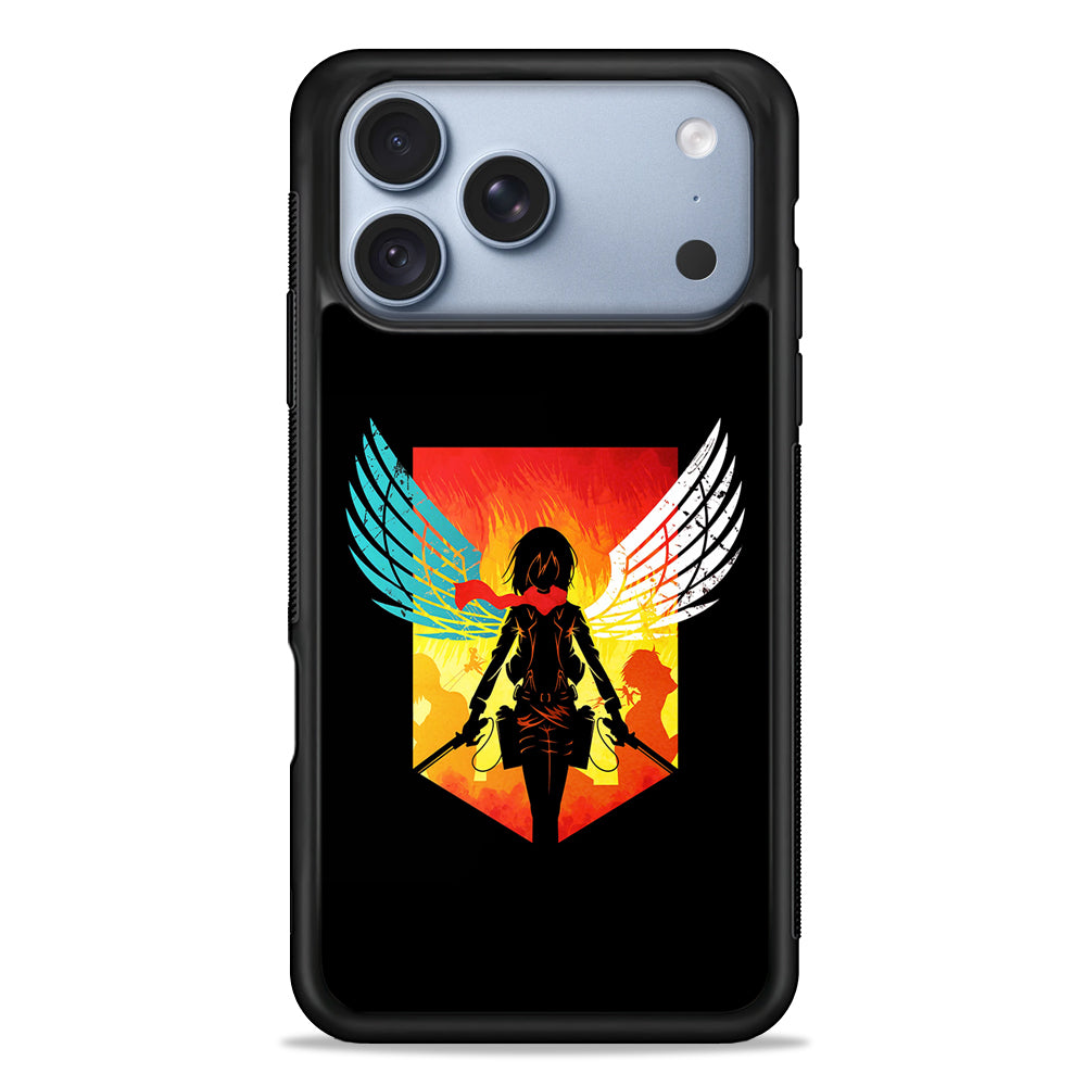 Mikasa Ackerman Art iPhone 18 Pro Case - iPhone 18 Pro Silicone Case