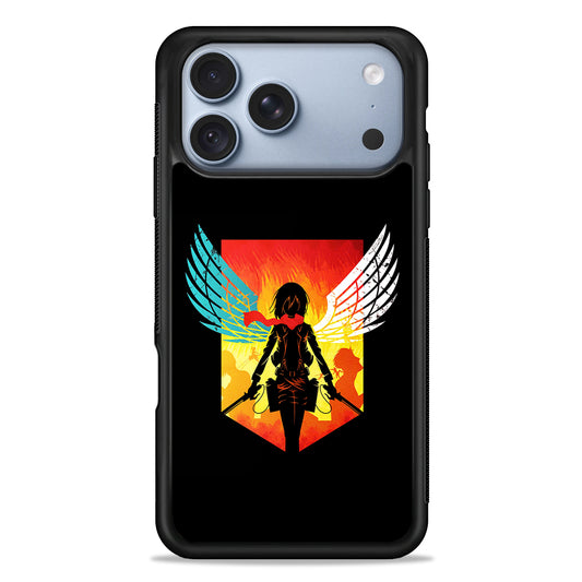 Mikasa Ackerman Art iPhone 18 Pro Case - iPhone 18 Pro Silicone Case