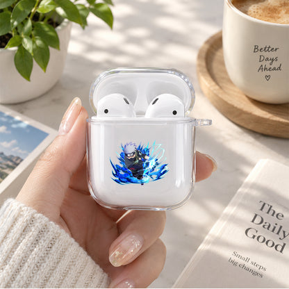 Kakashi Chidori Mangekyou Protective Clear Case Cover For Apple Airpods | Soft Silicone AirPods 1 / 2 Case | Protective Cover