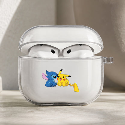 Cute Stitch and Pikachu Protective Apple AirPods Pro 3 Clear Case | Shockproof Cover