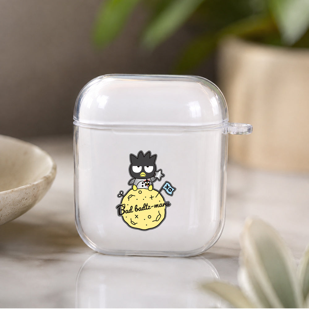 Badtz Maru on the Moon Protective Clear Case Cover For Apple Airpods | Soft Silicone AirPods 1 / 2 Case | Protective Cover