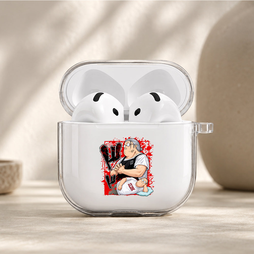 Sakamoto Unstoppable Force Protective Apple Airpods 4 Clear Case - Durable Clear Protection