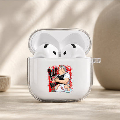 Sakamoto Unstoppable Force Protective Apple Airpods 4 Clear Case - Durable Clear Protection