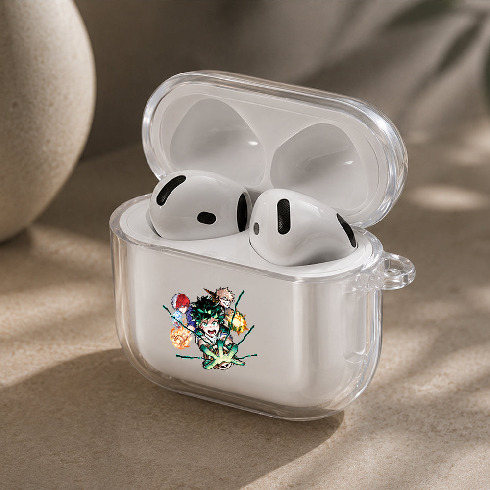 My Hero Academia Trio Evolution Protective Apple Airpods 4 Clear Case - Durable Clear Protection