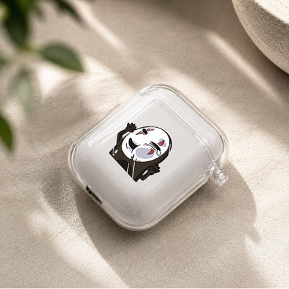 No Face Stick In The Glass Protective Clear Case Cover For Apple Airpods | Soft Silicone AirPods 1 / 2 Case | Protective Cover