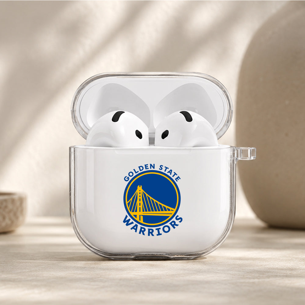 NBA Golden State Warriors Logo Protective Apple Airpods 4 Clear Case - Durable Clear Protection
