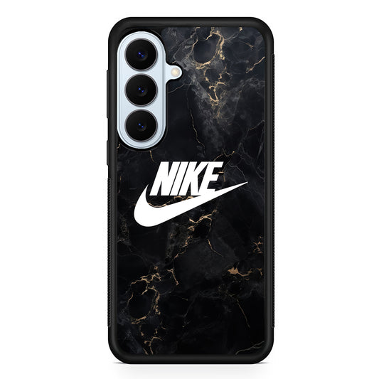 Nike Logo Black Stone Marble Samsung Galaxy S26 Plus Case | Lightweight Protective Phone Cover
