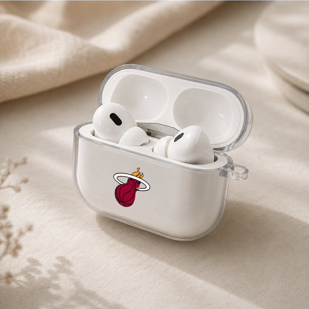 NBA Miami Heat Symbol Protective Apple AirPods Pro 3 Clear Case | Shockproof Cover