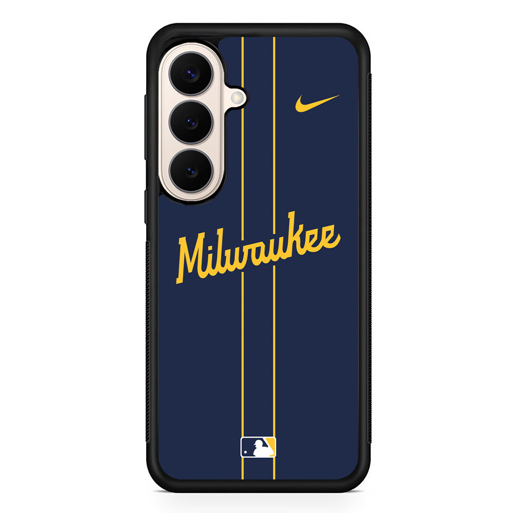 MLB Milwaukee Brewers Navy Nike Samsung Galaxy S26 Case – Slim Protective Phone Cover
