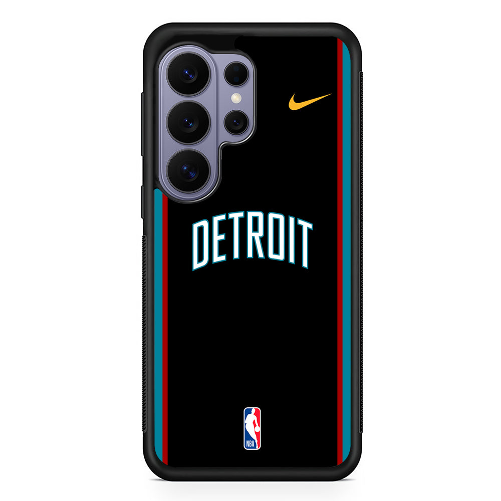 NBA Detroit Pistons Black Nike Samsung Galaxy S26 Ultra Case | Slim Durable Protective Cover