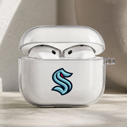 NHL Seattle Kraken Symbol Protective Apple AirPods Pro 3 Clear Case | Shockproof Cover