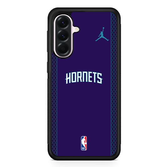 NBA Charlotte Hornets Purple Jordan Samsung Galaxy A56 Case | Samsung Galaxy A56 Protective Rubber Case