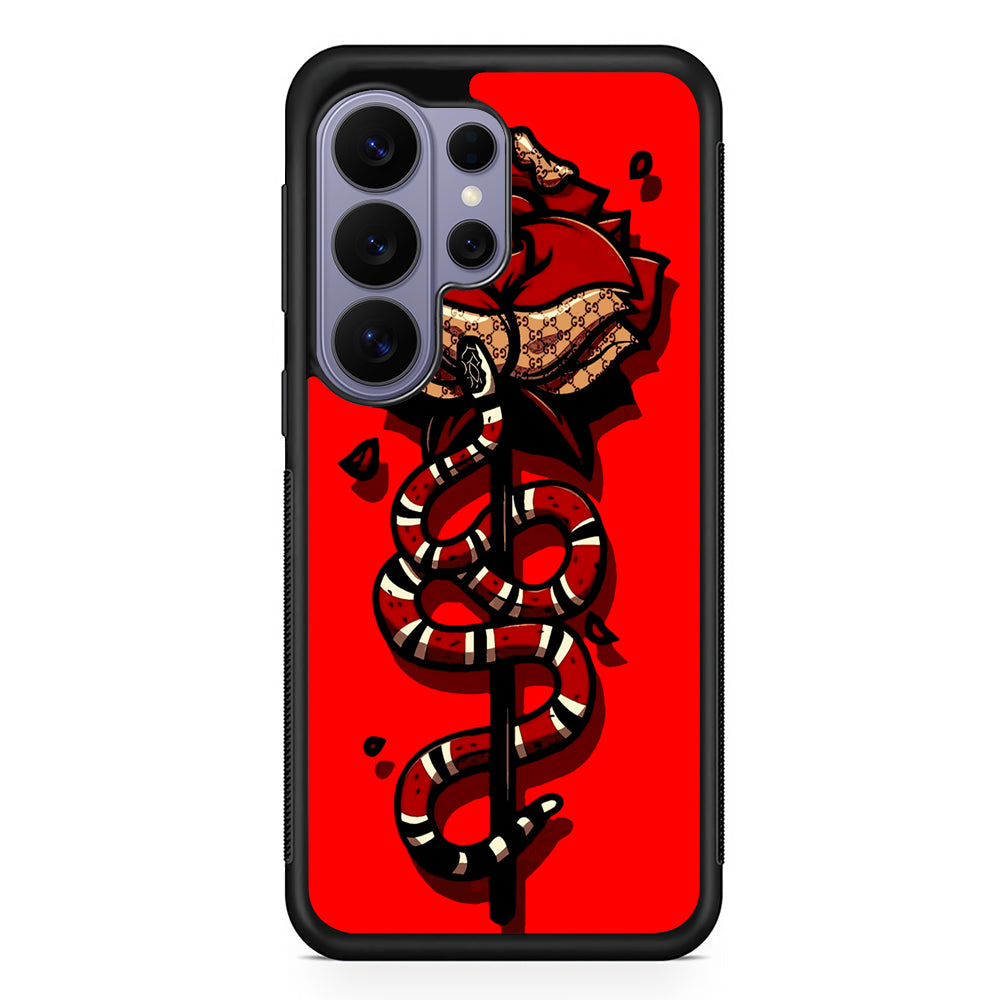 Red Rose Red Snake Samsung Galaxy S26 Ultra Case | Protective Rubber Cover