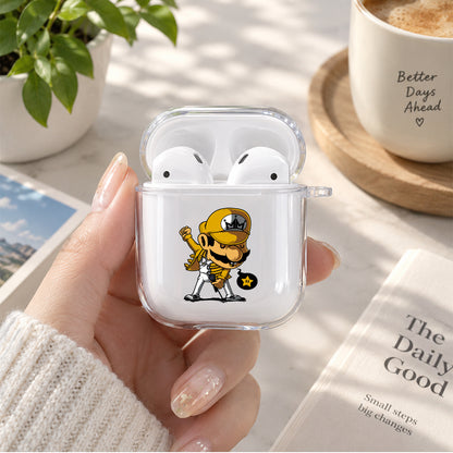 Mario Mercury Queen Protective Clear Case Cover For Apple Airpods | Soft Silicone AirPods 1 / 2 Case | Protective Cover