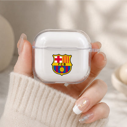 Barcelona Football Logo Protective Apple Airpods 4 Clear Case - Durable Clear Protection