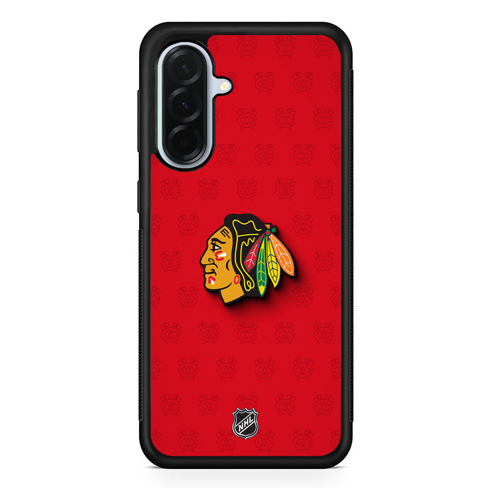 NHL Chicago Blackhawks Pattern Samsung Galaxy A36 Case | Durable Samsung Galaxy A36 Protective Case